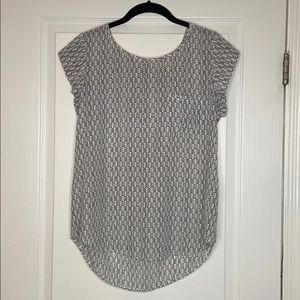 Joie 100% Silk Capped-Sleeve Blouse